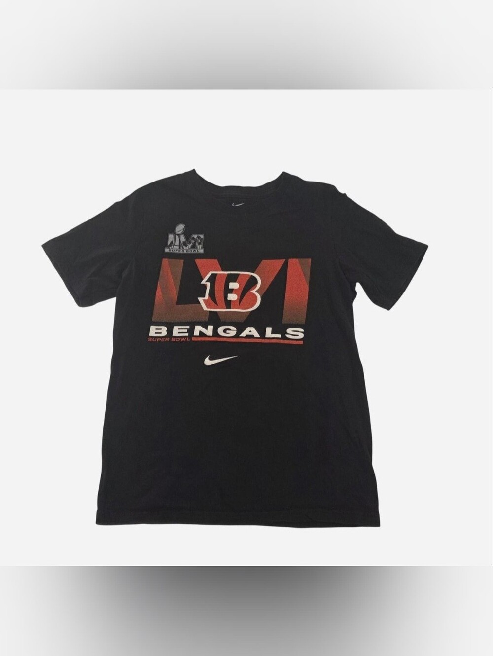 Youth Nike Black Cincinnati Bengals Super Bowl Graphic Tee Medium